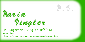 maria vingler business card